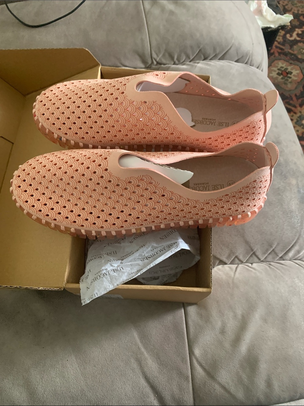 Ilse Jacobsen Coral Slip-On Perforated Clogs
